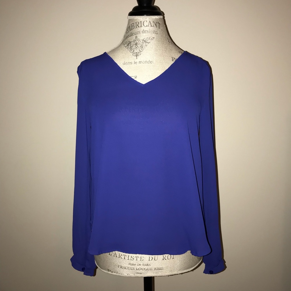 LUSH LIGHT BLUE LONG SLEEVE TOP